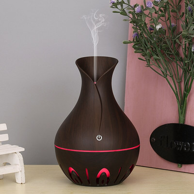 USB Air Humidifier Mini Ultrasonic Aroma Diffuser Wood Grain LED Night Light Electric Essential Oil Diffuser aromatherapy Home
