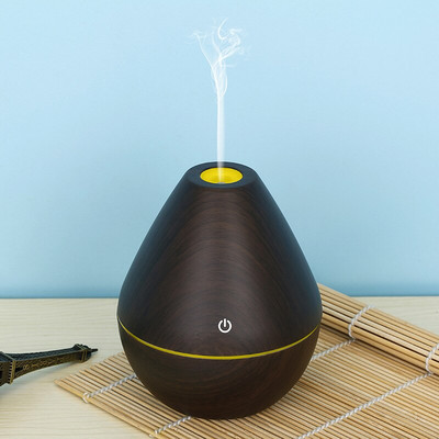USB Air Humidifier Mini Ultrasonic Aroma Diffuser Wood Grain LED Night Light Electric Essential Oil Diffuser aromatherapy Home
