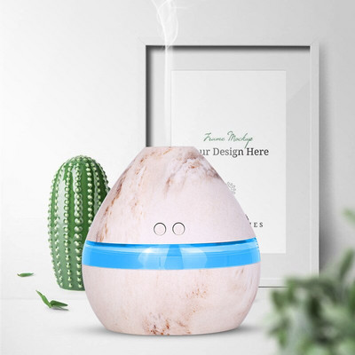 USB Air Humidifier Mini Ultrasonic Aroma Diffuser Wood Grain LED Night Light Electric Essential Oil Diffuser aromatherapy Home