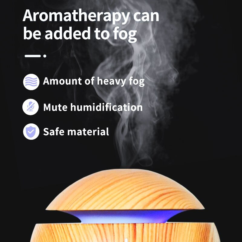 Faszemcsés aroma diffúzor párásító 130ml ködpermetező aromaterápiás illat mini párásítók illóolaj diffúzor hordozható