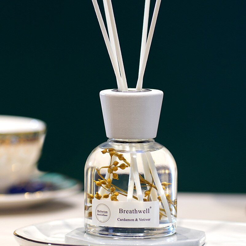 Ajándék Immortal Flower aromaterápiás diffúzor 100 ml otthoni illatú fehér rattan pálcikákkal és kerámia kupakkal Reed diffúzor otthonra