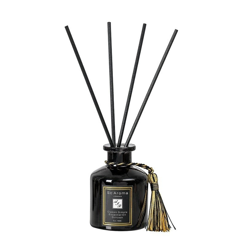 1 τεμ. Μαύρο γυάλινο μπουκάλι Reed Diffuser Set 150ml Home Fragrance Refill Reed Oil Diffuser Refill White Tea Lemon Bluebell Ocean