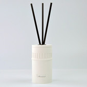 1 τεμ. Λευκός κεραμικός διαχύτης καλαμιού με 75 ml Aromatherapy Diffuser Refill Black Fiber Rattan Sticks για διακόσμηση σπιτιού γραφείου