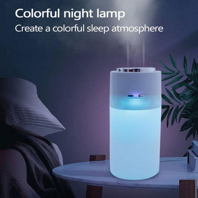 Oil Wireless Air Humidifier Rechargeable Double Spray Portable Car Humificador Purifier Diffuser Luminous Free Tool Aromatherapy