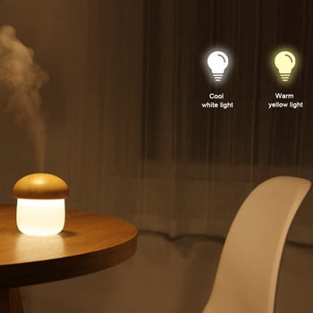 Mini Air Humidifier Ultrasonic Cool Mist Mushroom Humificador with Night Lights Γραφείο Προσωπικά φορητά USB Αξεσουάρ σπιτιού