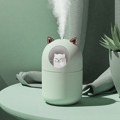 Mini légpárásító aranyos aroma diffúzor éjszakai fény hideg köddel hálószoba otthoni autós növények tisztító párásító szoba frissítő