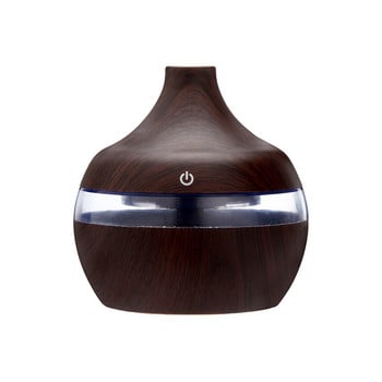 Electric Humidifier Essential Aroma Oil Diffuser Ultrasonic Wood Grain Air Humidifier Usb Mist Maker Led Mist Maker Light 300ml