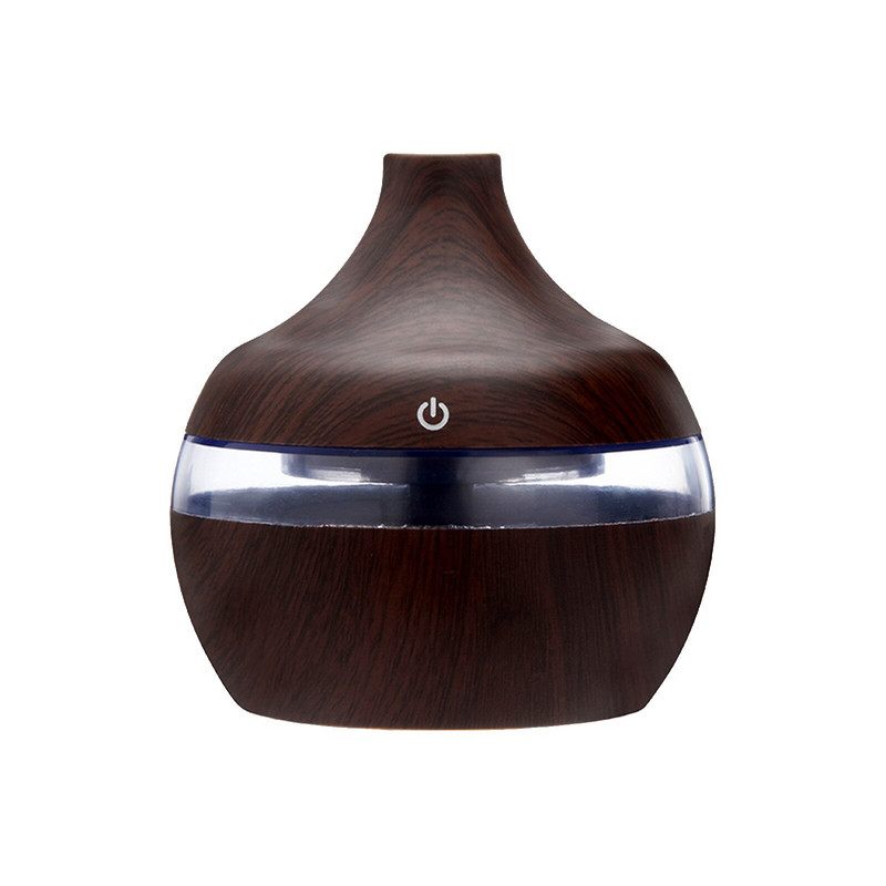 Elektromos párásító Essential Aroma Olaj Diffúzor Ultrahangos Faszemcsés Légpárásító USB ködkészítő Led Ködkészítő Light 300ml