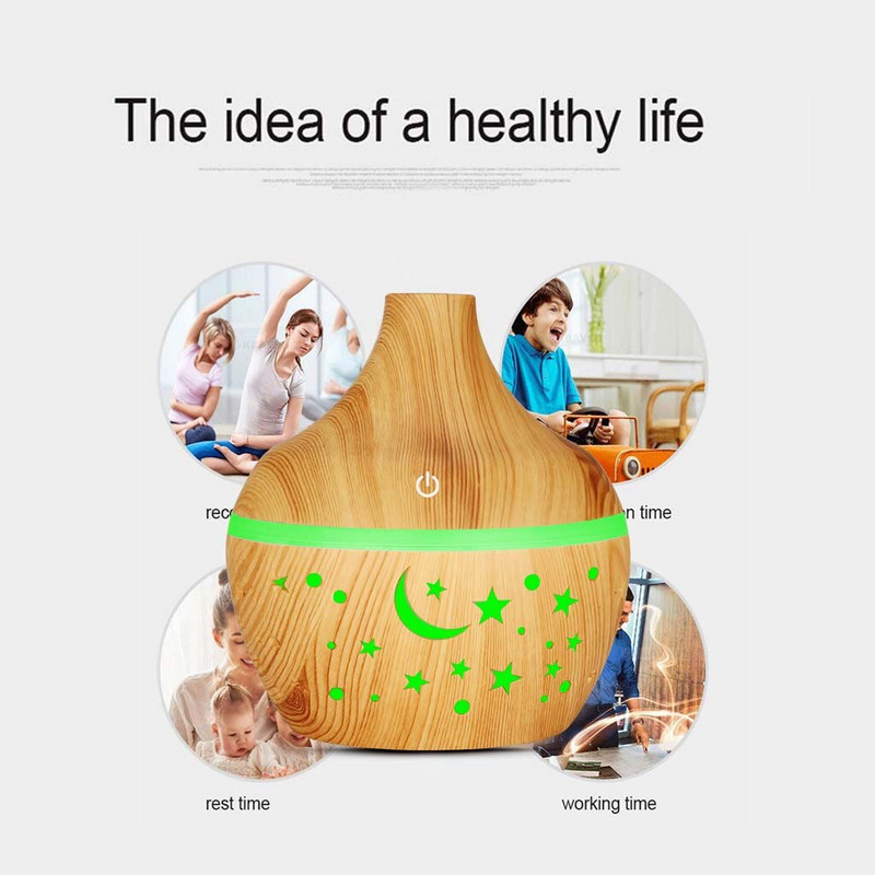 300ML Air Humidifer Led Colorful Ultrasonic Aroma Humidifier Essential Oil Diffuser Aroma Aromatherapy Humidifier Dropshipping