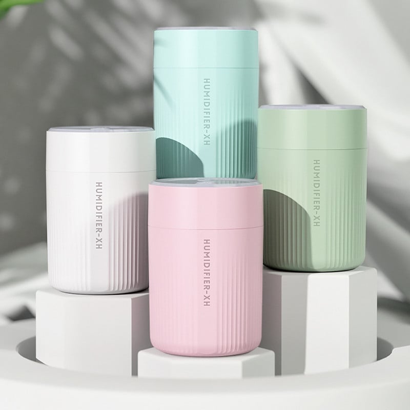 Légnedvesítő Ultrahangos aromaterápiás diffúzor hordozható permetező USB illóolaj porlasztó led lámpa otthoni diffúzor szettek 280ml