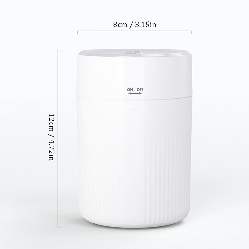 Légnedvesítő Ultrahangos aromaterápiás diffúzor hordozható permetező USB illóolaj porlasztó led lámpa otthoni diffúzor szettek 280ml