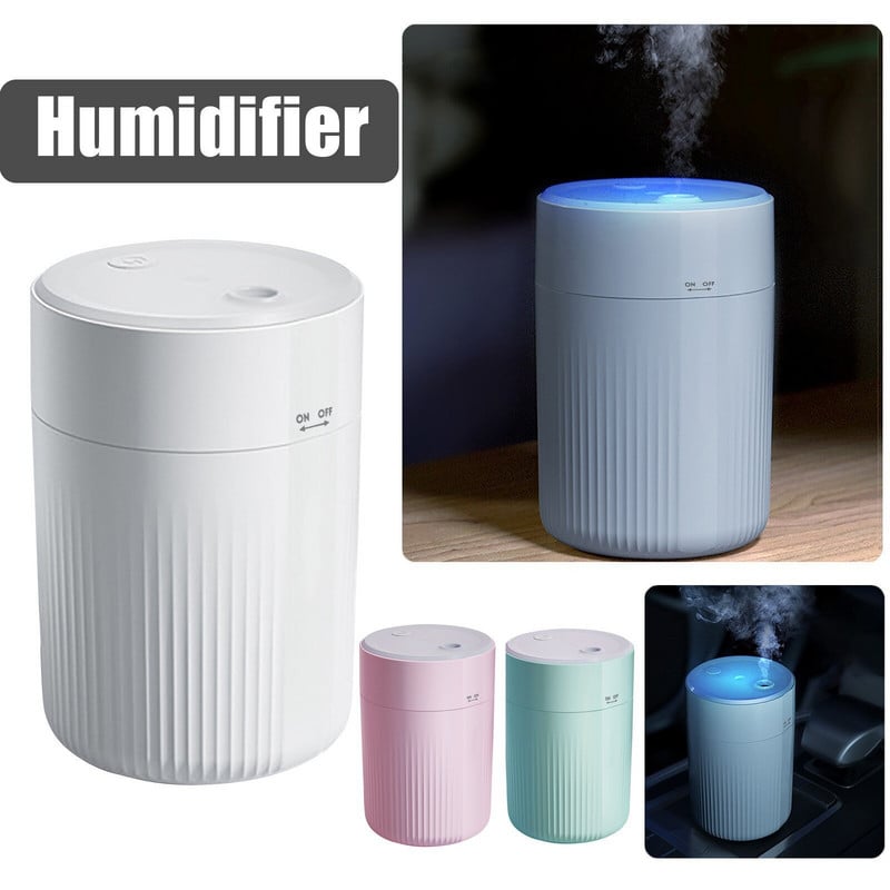 Légnedvesítő Ultrahangos aromaterápiás diffúzor hordozható permetező USB illóolaj porlasztó led lámpa otthoni diffúzor szettek 280ml