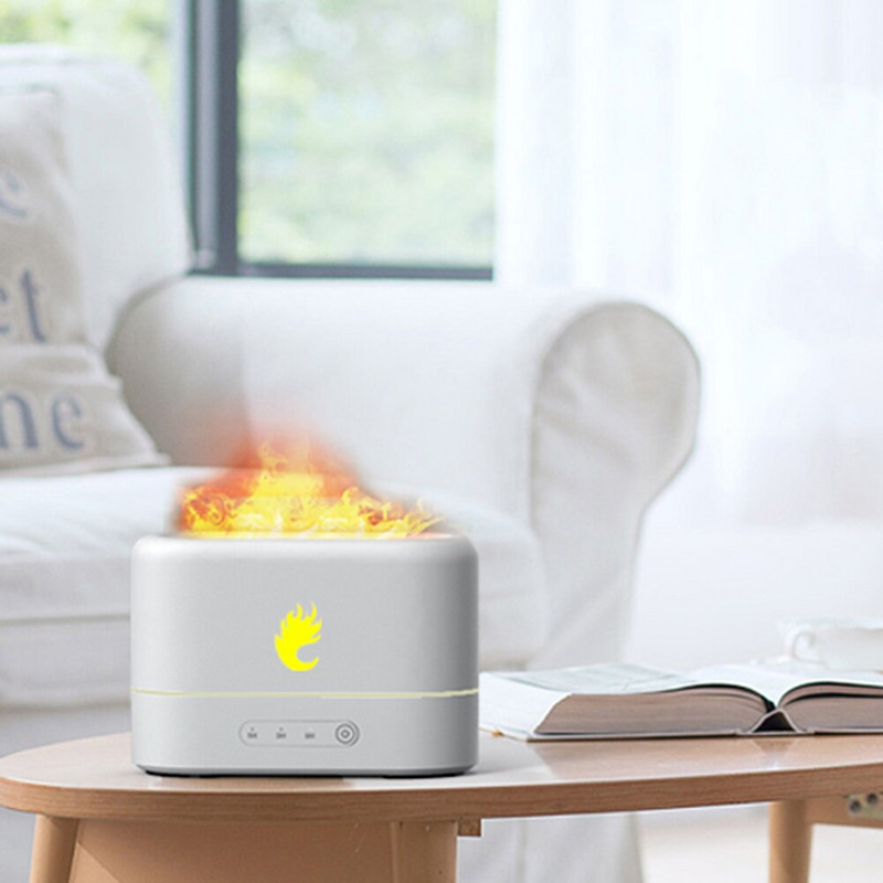 Flame Humidifier Essential Oil Diffuser Aroma Mist Maker Fogger for Home Essential Oil Humidifier Aroma Lamp for Oil