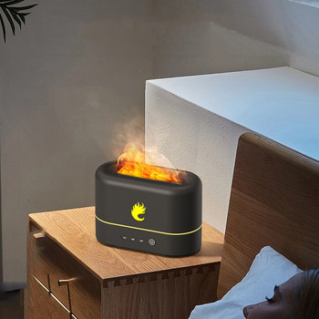 USB Simulation Flame Humidifier Μικρό φως νύχτας Έξυπνο απενεργοποίηση κρεβατοκάμαρας Διακόσμηση σαλονιού γραφείου Νέα προϊόντα