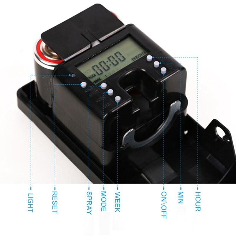 Dispenser automat de aerosoli LCD Dezinfector de casă pentru toaletă automată de lux Costum complet negru pentru cutii de 300 ml