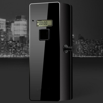 LCD Automatic Aerosol Dispenser Πολυτελές Auto Toilet Home Disinfector Ολόσωμο μαύρο κέλυφος κοστούμι για δοχεία 300 ml