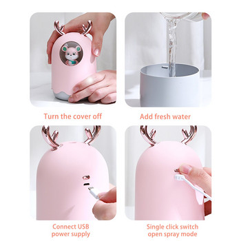 Antlers Air Humidifier Usb Essential Oil Diffuser Car Purifier Aroma Mist Maker For Car With Night Lamp Reed Diffuser