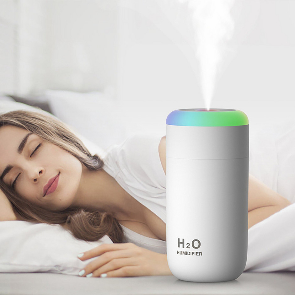 Umidificator de aer silențios Usb Lumină de noapte blândă Difuzor de aromă Set de difuzor de stuf cu pulverizare cu ultrasunete continuă/intermitentă