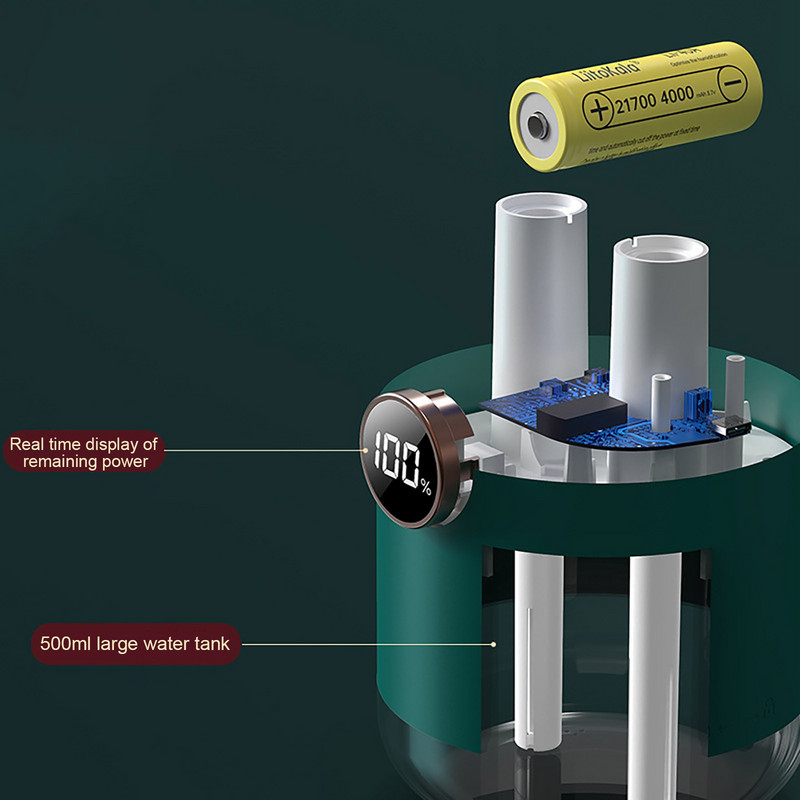 Ultragarsinis mini oro drėkintuvas Aroma eterinių aliejų difuzorius namų automobiliniam USB Fogger rūko gamintojui su naktine lempa