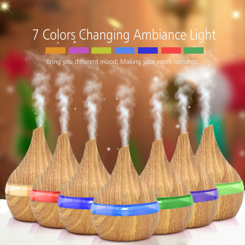 Difuzori od zrna drva za difuzor eteričnih ulja Ultrazvučni difuzori za aromaterapiju Aroma Cool Mist Ovlaživač Setovi difuzora