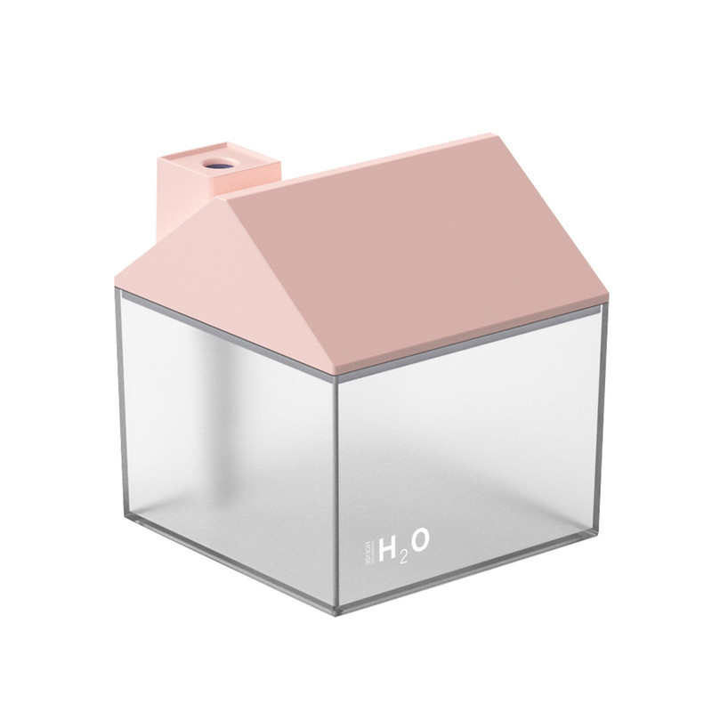 Ház típusú légpárásító mini aromaterápiás diffúzor párásítós hordozható permetező USB illóolaj porlasztó otthoni használatra