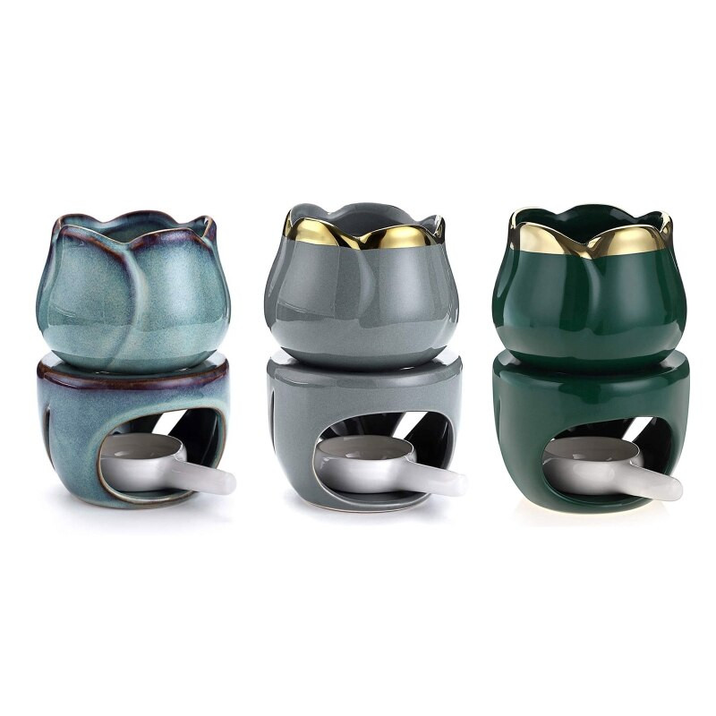 Keraamiline aroomipõleti vahahoidjaga Vahasoojendaja Keraamiline lõhnastatud hajuti eeterlike õlide vahaküünalde kodukaunistuste jaoks