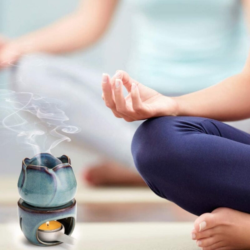 Keraamiline aroomipõleti vahahoidjaga Vahasoojendaja Keraamiline lõhnastatud hajuti eeterlike õlide vahaküünalde kodukaunistuste jaoks