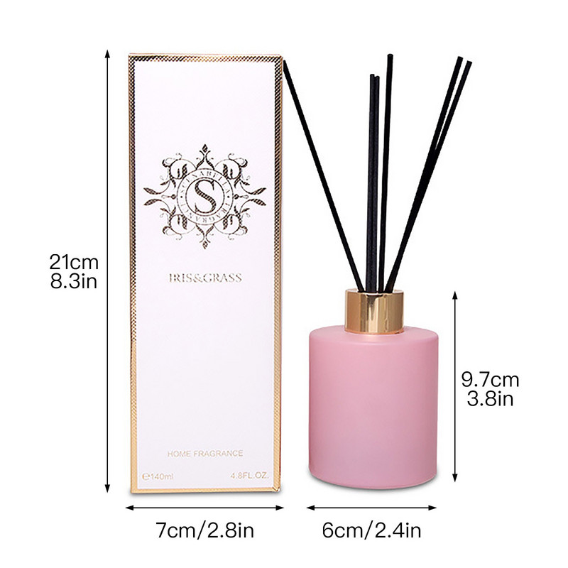 140 ml-es aromaterápiás illóolaj készlet levegőn szárított rattan party lakberendezési nád diffúzor pálca beltéri háztartási kiegészítők