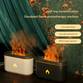 360ml Flame Párásító Aroma Diffúzor Levegő Ultrahangos Cool Mist Make Fogger Illóolaj Lánglámpa Difúzor Dropshiping