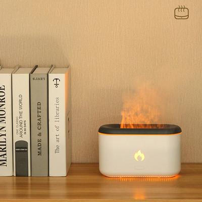 Flame Air Humidifier Aromatherapy Essential Oil Diffuser Fogger Home Office Αποσμητικό αέρα Σπίτι Σαλόνι Υπνοδωμάτιο Humificador
