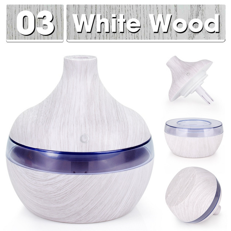 300ml USB Aroma Humidifier ESSential Oil Diffuser Ultrasonic Cool Mist Humidifier Air Purifier 7 Color Change LED Light Night