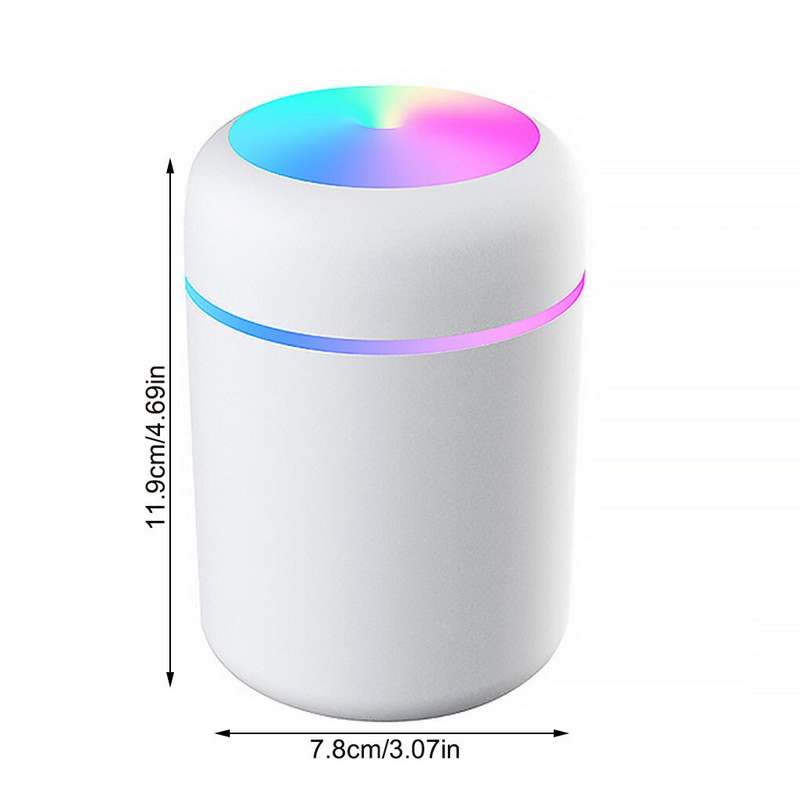 300ml Φορητός υγραντήρας USB Ultrasonic Dazzle Cup Aroma Diffuser Cool Mist Maker Υγραντήρας αέρα με ρομαντικό φως