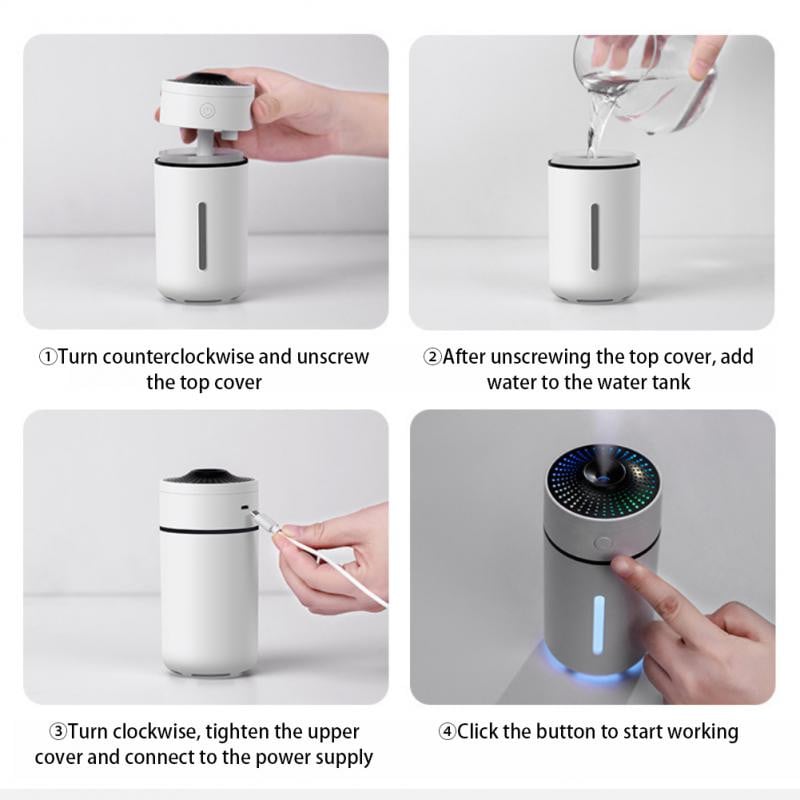 Marquee Colorful Cup párásító újratölthető autós aroma diffúzor USB hordozható kis külső háztartási párásító