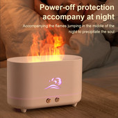 Προσομοίωση υγραντήρα αέρα Flame LED Quiet Aroma Diffuser with Night Light Color Changing Noise Reduction Mist Maker