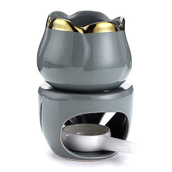 Керамичен свещник за чаена свещ Горелка за етерично масло за топене на восъчни свещи