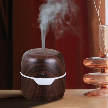 USB овлажнител Aroma Electric Aroma Diffuser Mist Wood Grain Oil Aromatherapy Mini Има LED нощна лампа за автомобил домашен офис