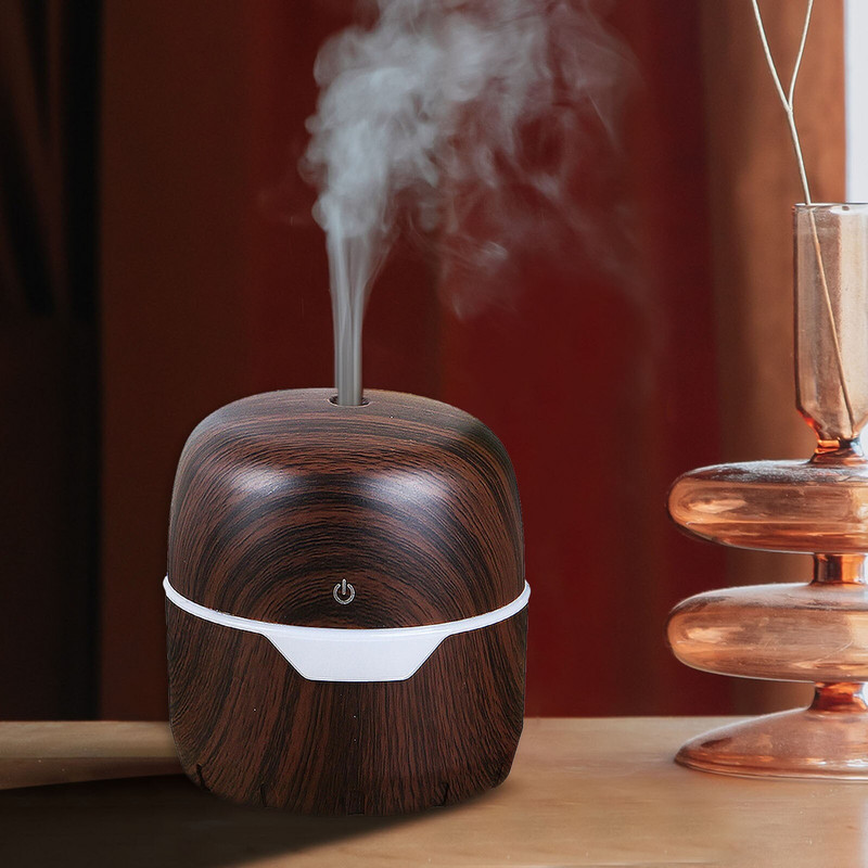 USB Humidifier Aroma Electric Aroma Diffuser Mist Wood Grain Oil Aromatherapy Mini Have Night Light for Car Home Office