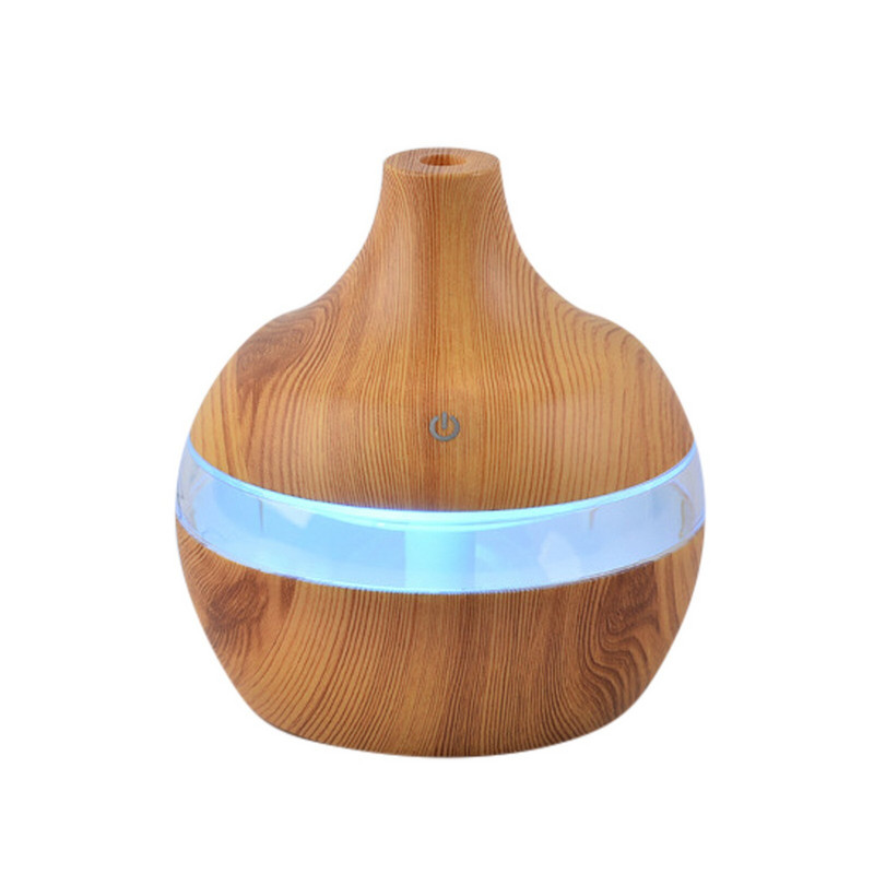 USB Humidifier Aroma Electric Aroma Diffuser Mist Wood Grain Oil Aromatherapy Mini Have Night Light for Car Home Office