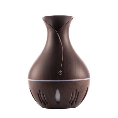 USB Electric Aroma Air Diffuser Essential Air Humidifier Ultrasonic Aromatherapy Wood Grain Humidifier Mini Mist Maker Light LED