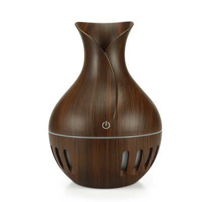 USB Electric Aroma Air Diffuser Essential Air Humidifier Ultrasonic Aromatherapy Wood Grain Humidifier Mini Mist Maker Light LED