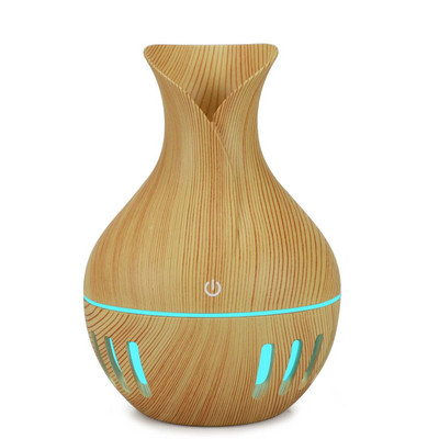 USB Electric Aroma Air Diffuser Essential Air Humidifier Ultrasonic Aromatherapy Wood Grain Humidifier Mini Mist Maker Light LED