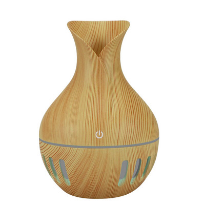 USB Electric Aroma Air Diffuser Essential Air Humidifier Ultrasonic Aromatherapy Wood Grain Humidifier Mini Mist Maker Light LED