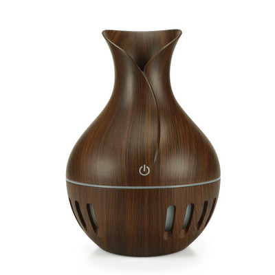 USB Electric Aroma Air Diffuser Essential Air Humidifier Ultrasonic Aromatherapy Wood Grain Humidifier Mini Mist Maker Light LED