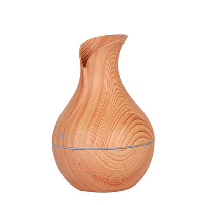 USB Electric Aroma Air Diffuser Essential Air Humidifier Ultrasonic Aromatherapy Wood Grain Humidifier Mini Mist Maker Light LED