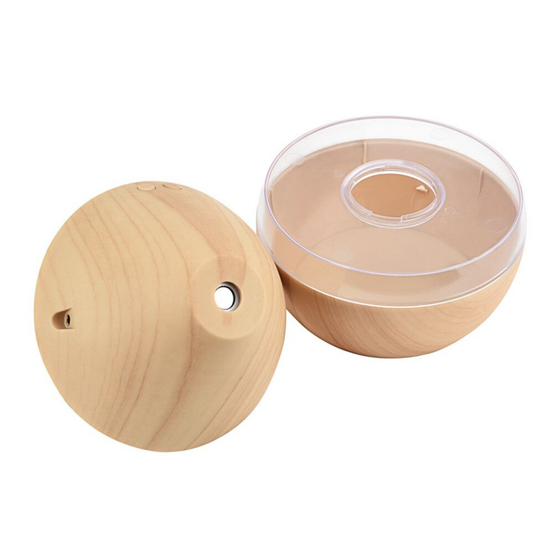 USB Electric Aroma Air Diffuser Essential Air Humidifier Ultrasonic Aromatherapy Wood Grain Humidifier Mini Mist Maker Light LED