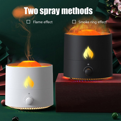 USB Flame Jellyfish Aroma Essential Oil Diffuser Humidifier Ultrasonic Mist Maker Aromatherapy Humidificador Diffusers Fragrance