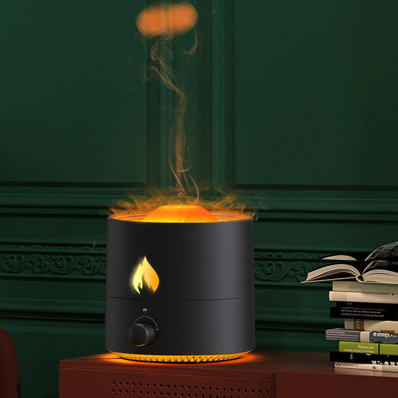 USB Flame Medúza Aroma Illóolaj Diffúzor Párásító Ultrahangos Köd Készítő Aromaterápiás Humidificador Diffúzorok Illat