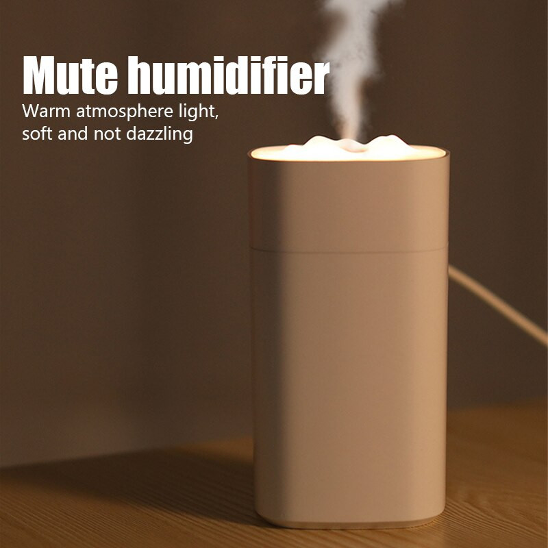 350 ml mažas oro drėkintuvas, nešiojamas mini automobilio namų tylus USB oro purkštuvas eterinių aliejų aromato difuzorius su LED lempute