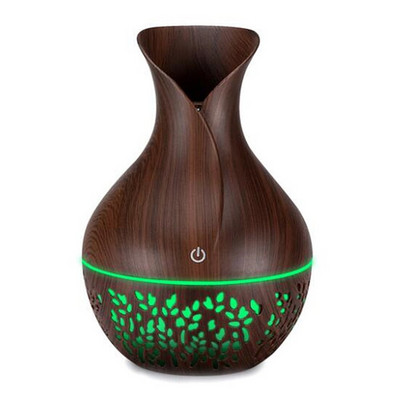 130 ml Usb difuzor eteričnog ulja, ovlaživač zraka, USB difuzor eteričnog ulja s aromom drvenog zrna zraka, LED aroma, aromaterapijski ovlaživač zraka
