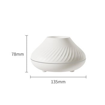 Flame Aroma Diffuser Ultrasonic Humidifier Μικρός διαχύτης αιθέριου ελαίου με λάμπα LED Air Cool Mist Maker για οικιακό γραφείο